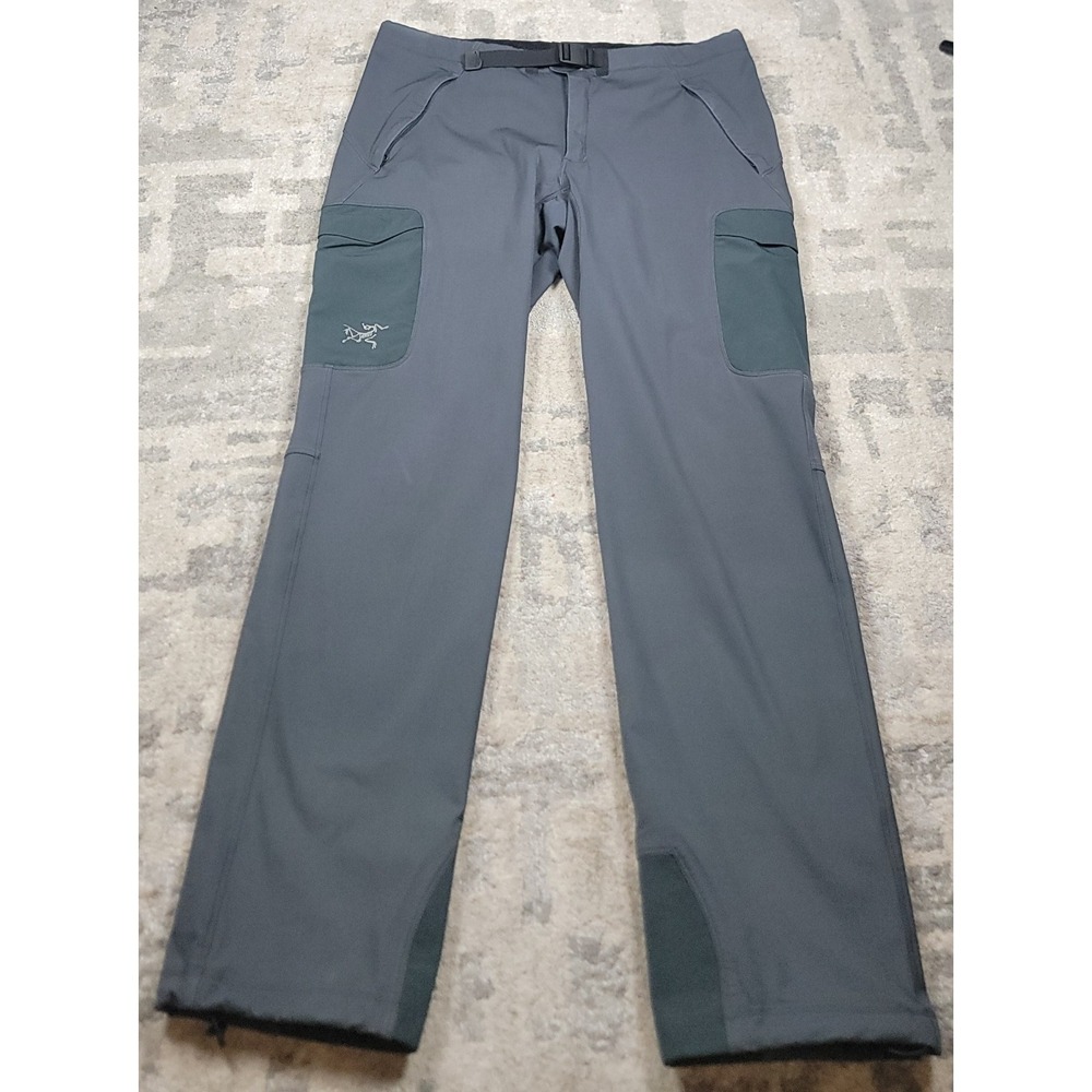 Arc'Teryx Men's Gamma Gray Softshell Hicking Cargo Pants Sz XL 38X35 SEE DESC